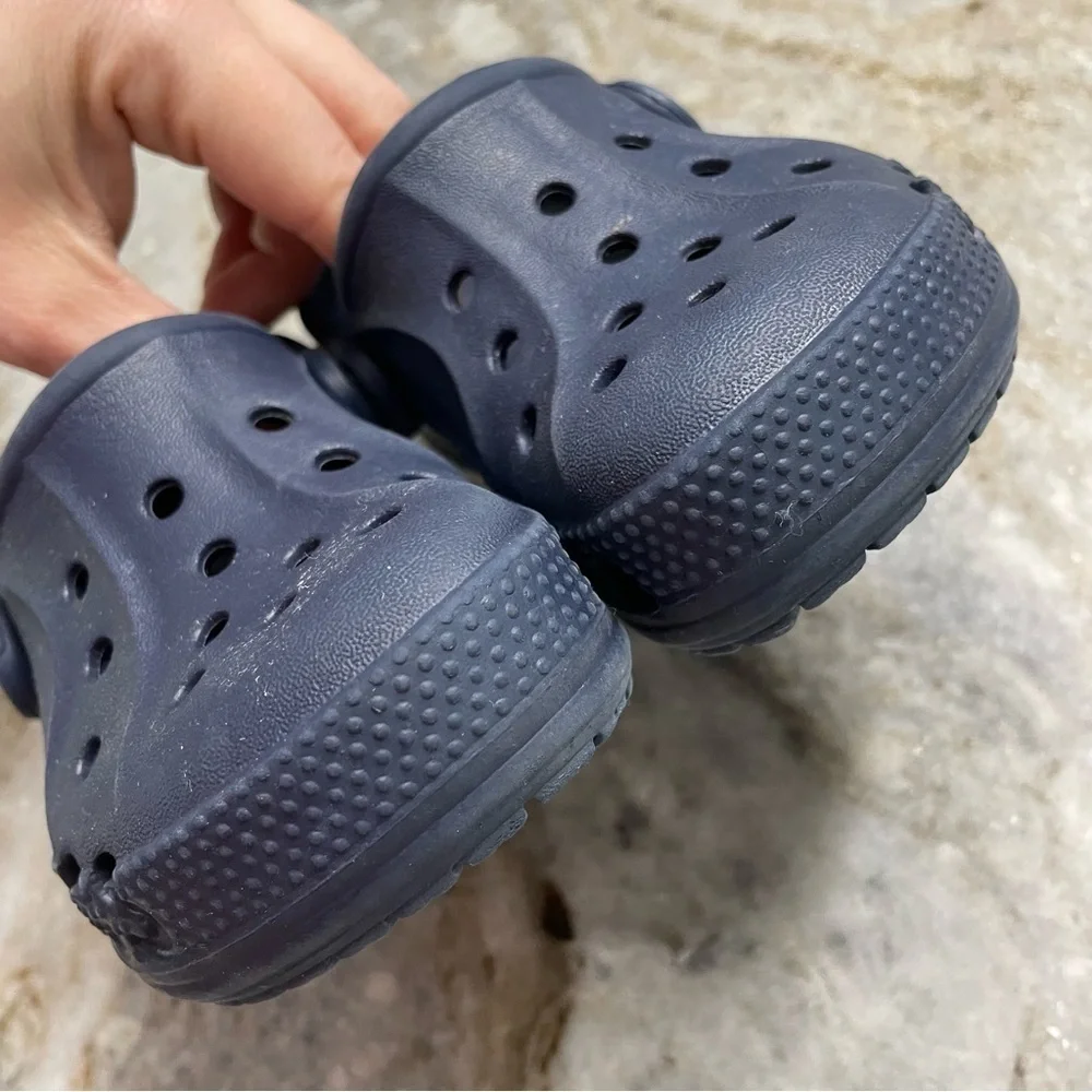 Crocs Baya Comfort Clogs Slip On Sandals Shoes Navy Blue Toddlers C7